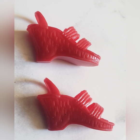 Bionic Woman Mego Doll red sandal shoes Rare - Picture 3 of 5